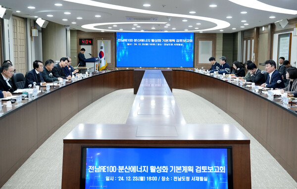 전남 RE100·분산에너지 활성화 기본계획 전문가 보고회. [사진=전남도]