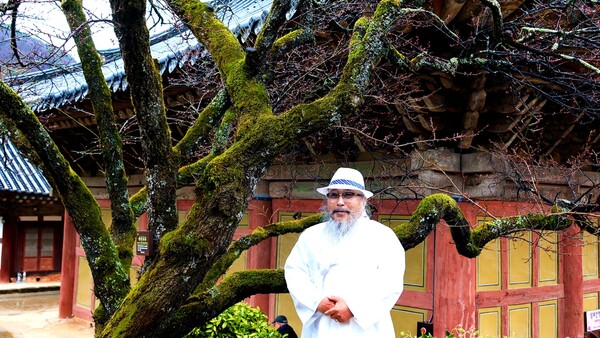 이날 모델로  등극한 전 선암사 대변인  달마도월