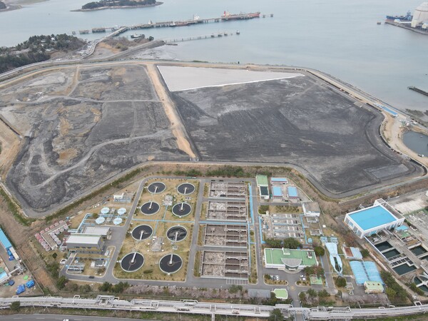 한국동서발전 호남화력본부 회처리장 전경. 사진=여수시의회]