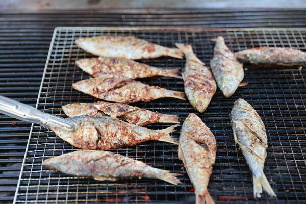 숯불 위 전어. [사진=보성군]